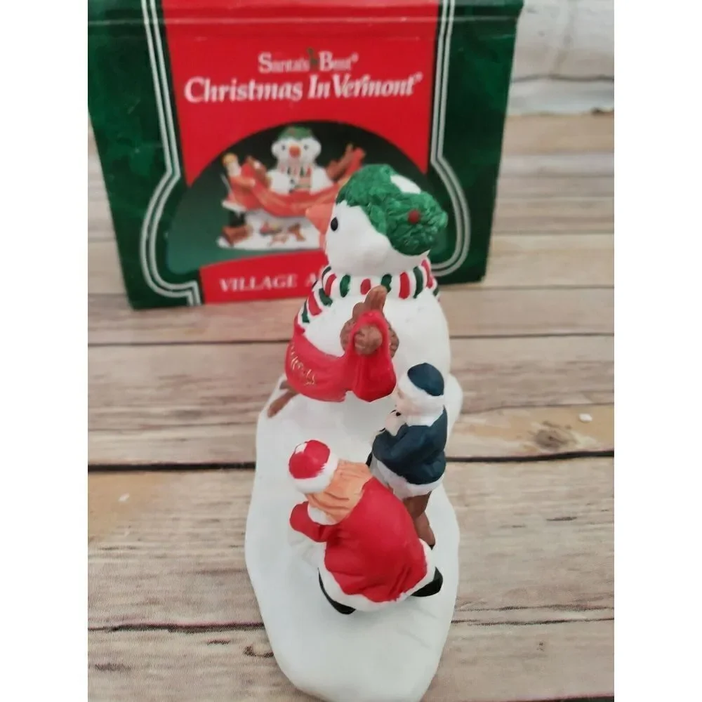 Santa's Best Christmas In Vermont Village accessory snowman merry christmas